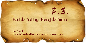 Palásthy Benjámin névjegykártya
