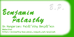 benjamin palasthy business card